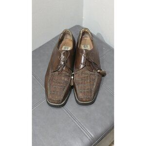 Marco Vicci Oxfords Mens 12M Brown Lace Up Tassels Griffith Office Professional